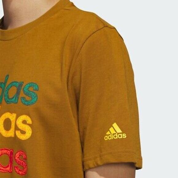 NEW Adidas Multi Linear Sportswear Graphic Tee Men’s Medium HS2525 Brown - Picture 4 of 8
